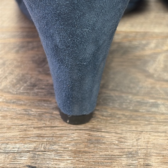 Franco Sarto FELICE D’Orsay Blue Suede Heeled Wedge 8.5 - Picture 4 of 11